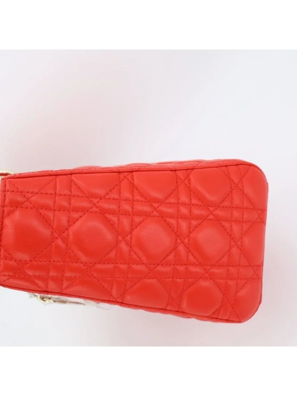 Dior Lady Cannage Leather 2-Way Handbag